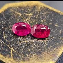 Load image into Gallery viewer, 2=1.36 Carat oval unheated ruby pair Kashmir, Pakistan