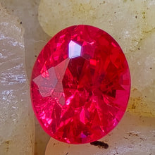 Load image into Gallery viewer, Neon Oval Red Spinel from Mahenge Tanzania