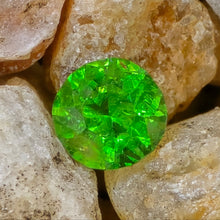 Load image into Gallery viewer, 0.92 Carat Round Neon Green Tsavorite Garnet from Tanzania