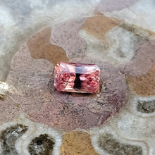 Load image into Gallery viewer, 0.77 Carat Cut Cornered Rectangle Untreated Peach Sapphire from Madagascar

