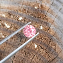 Load image into Gallery viewer, 0.84 Carat round untreated peach sapphire from Umba Valley Tanzania