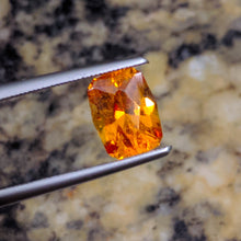 Load image into Gallery viewer, 1.93 Carat Rectangular Brilliant Spessartite Garnet from Loliondo, Tanzania