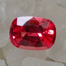 Load image into Gallery viewer, 1.02 Carat cushion cut orangish pink spinel from Mahenge Tanzania
