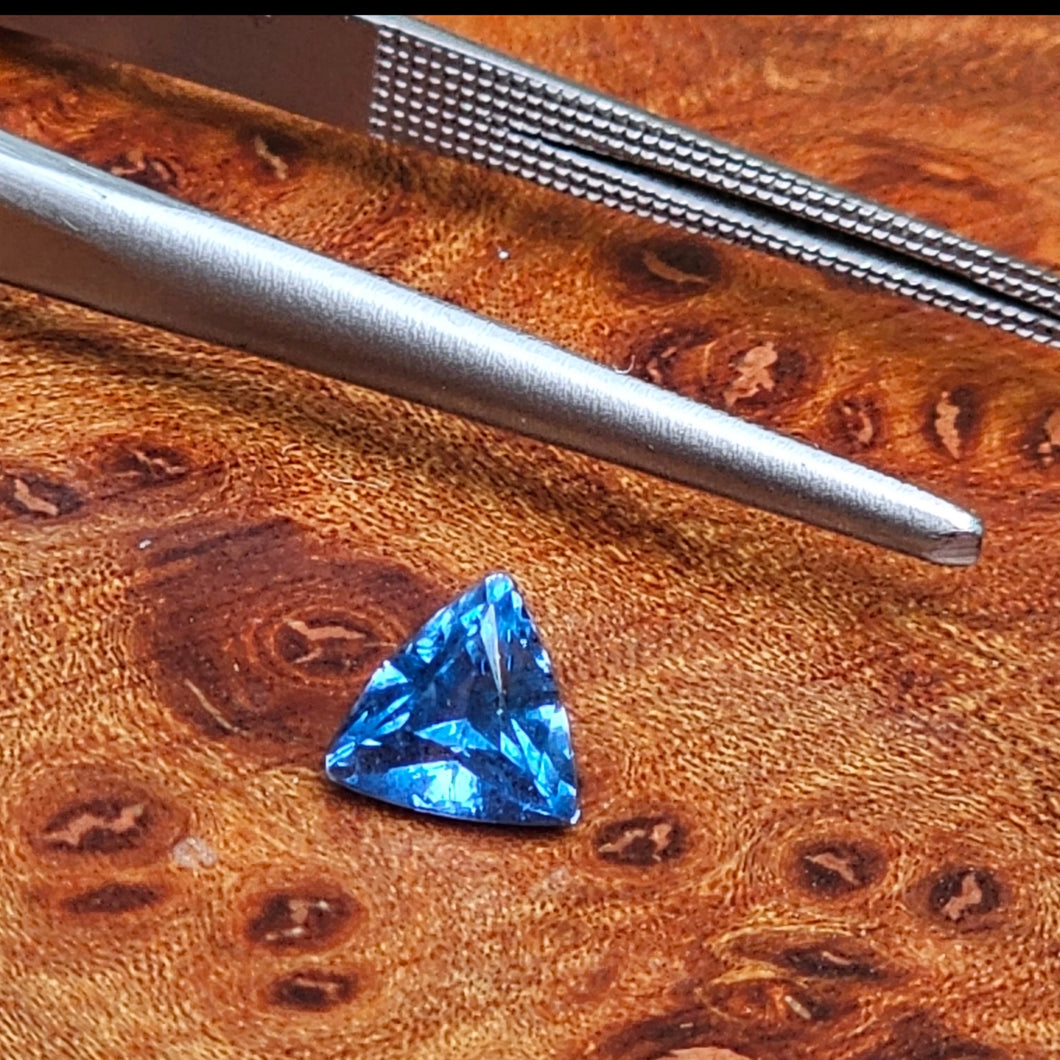 0.51 Carat Trillion Cut Neon Blue Cobalt Spinel from Mahenge Tanzania