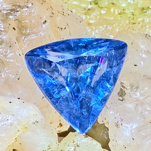 Load image into Gallery viewer, 0.51 Carat Trillion Cut Neon Blue Cobalt Spinel from Mahenge Tanzania
