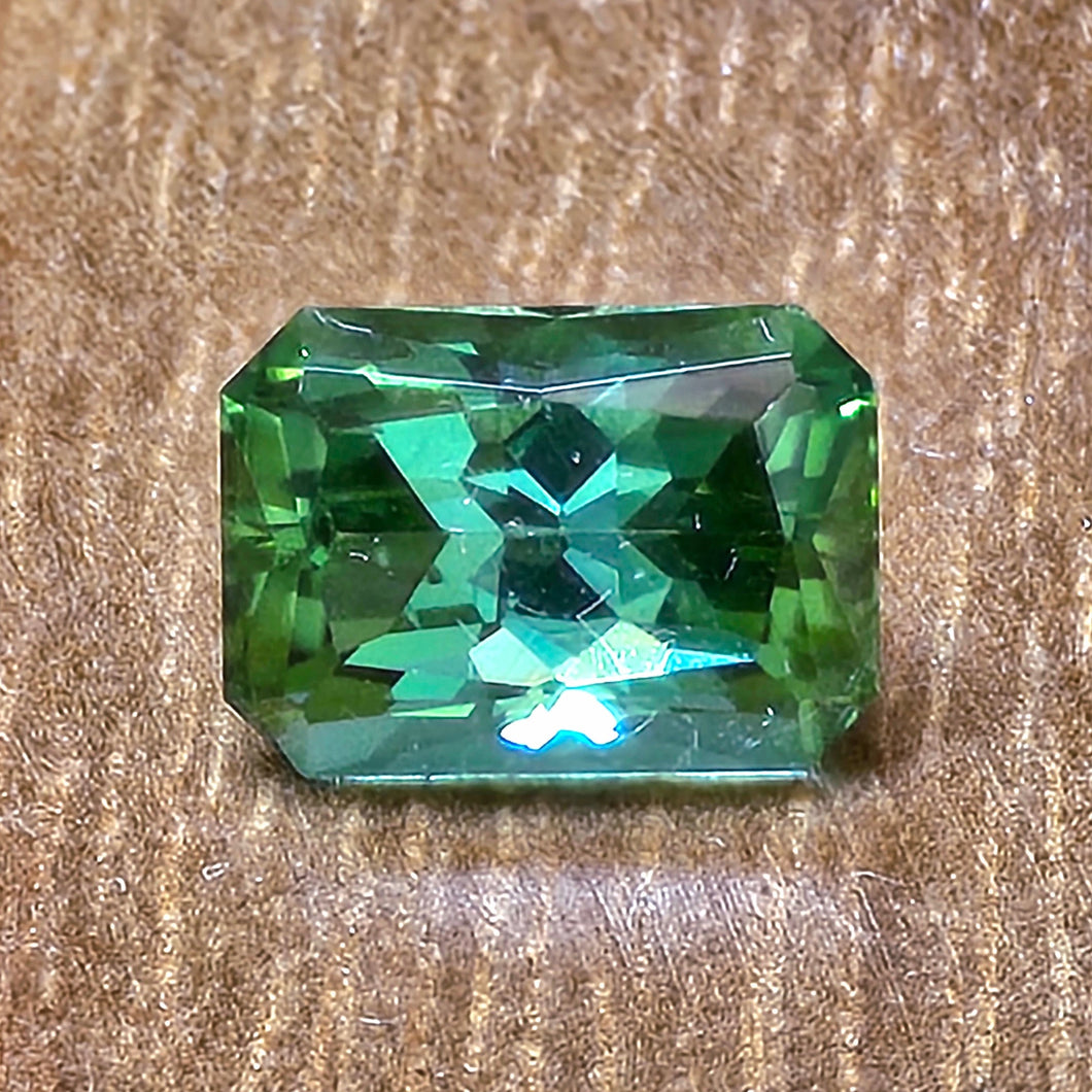 1.75 Carat Rectangular Radiant Cut Tourmaline from Afghanistan