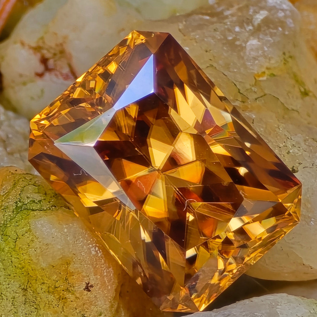 9.45 Carat Natural Untreated Honey Zircon From Tanzania