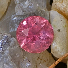 Load image into Gallery viewer, 0.84 Carat round untreated peach sapphire from Umba Valley Tanzania
