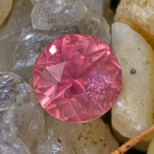 Load image into Gallery viewer, 0.84 Carat round untreated peach sapphire from Umba Valley Tanzania
