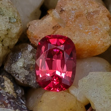 Load image into Gallery viewer, 1.02 Carat cushion cut orangish pink spinel from Mahenge Tanzania
