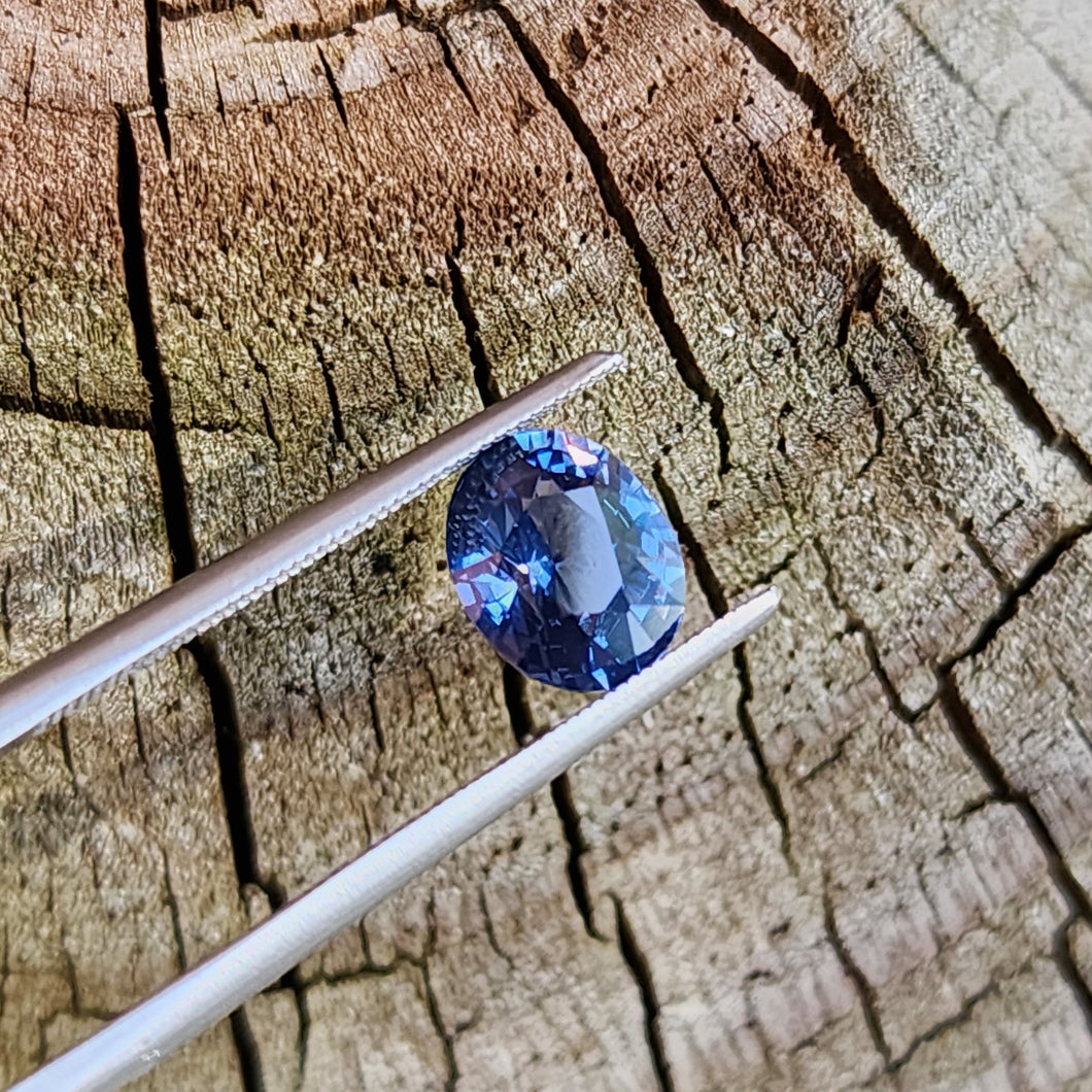 1.50 Carat Oval Cobalt Blue Spinel from Mahenge Tanzania, GIA Report