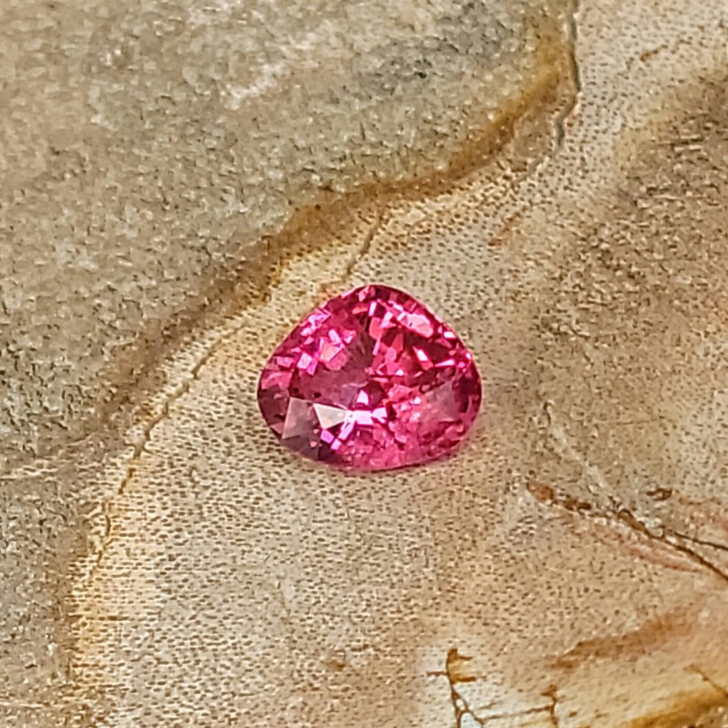 1.05 Carat Pear Shape Pink Spinel from Mahenge Tanzania