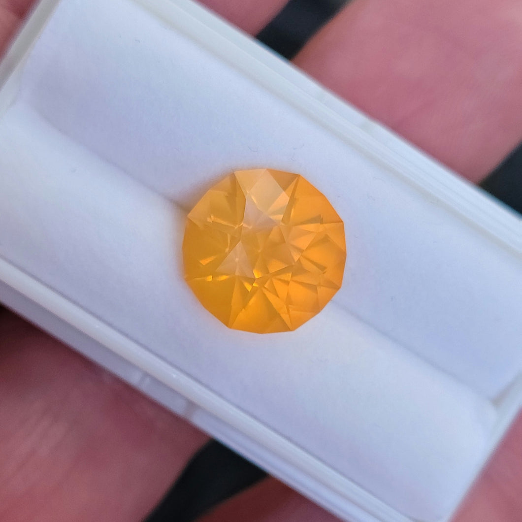 5.32 Carat Custom Cut Orange Mexican Fire Opal