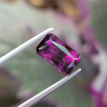 Load image into Gallery viewer, 2.77 Carat Radiant Cut Purple Garnet from Manica Mozambique
