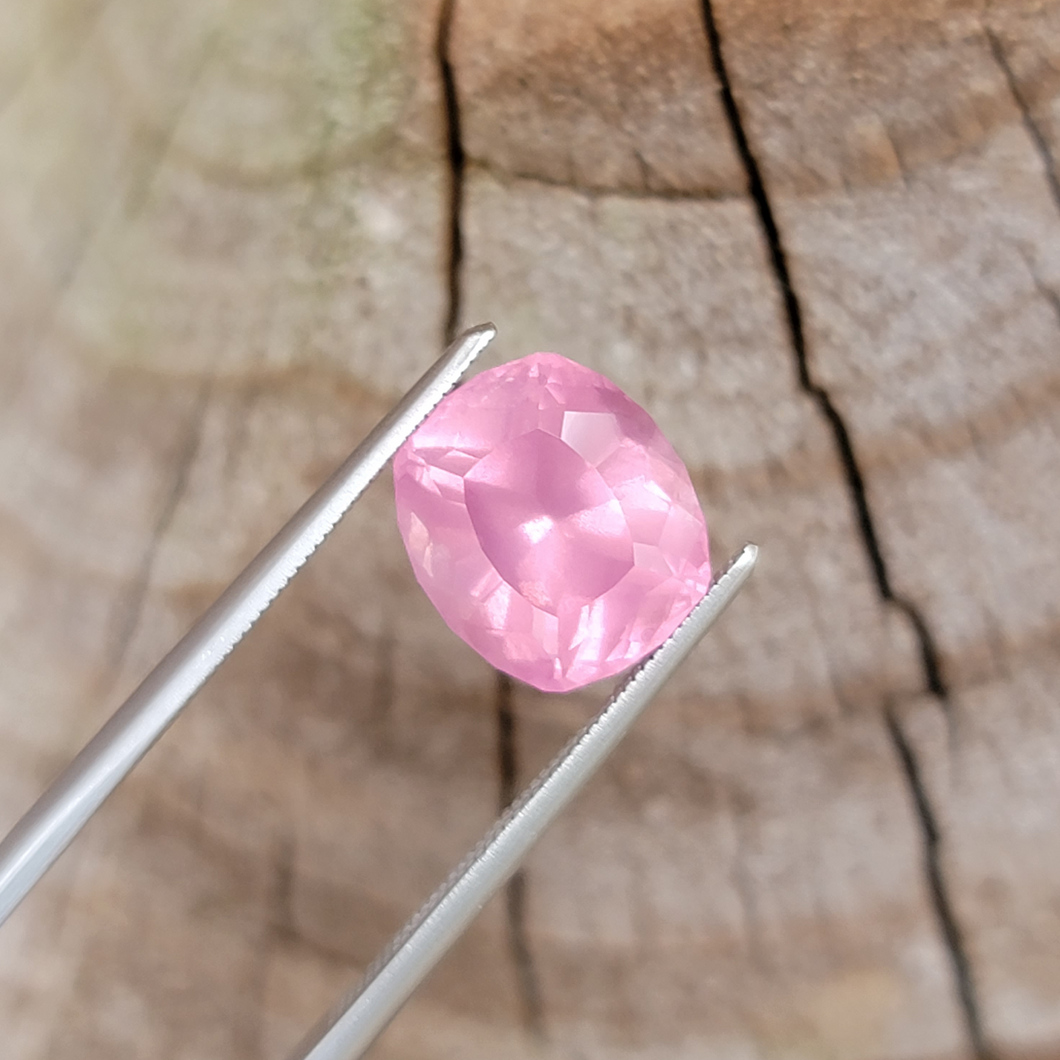 3.75Ct Silky Cushion Cut Pink Spinel from Mahenge Tanzania
